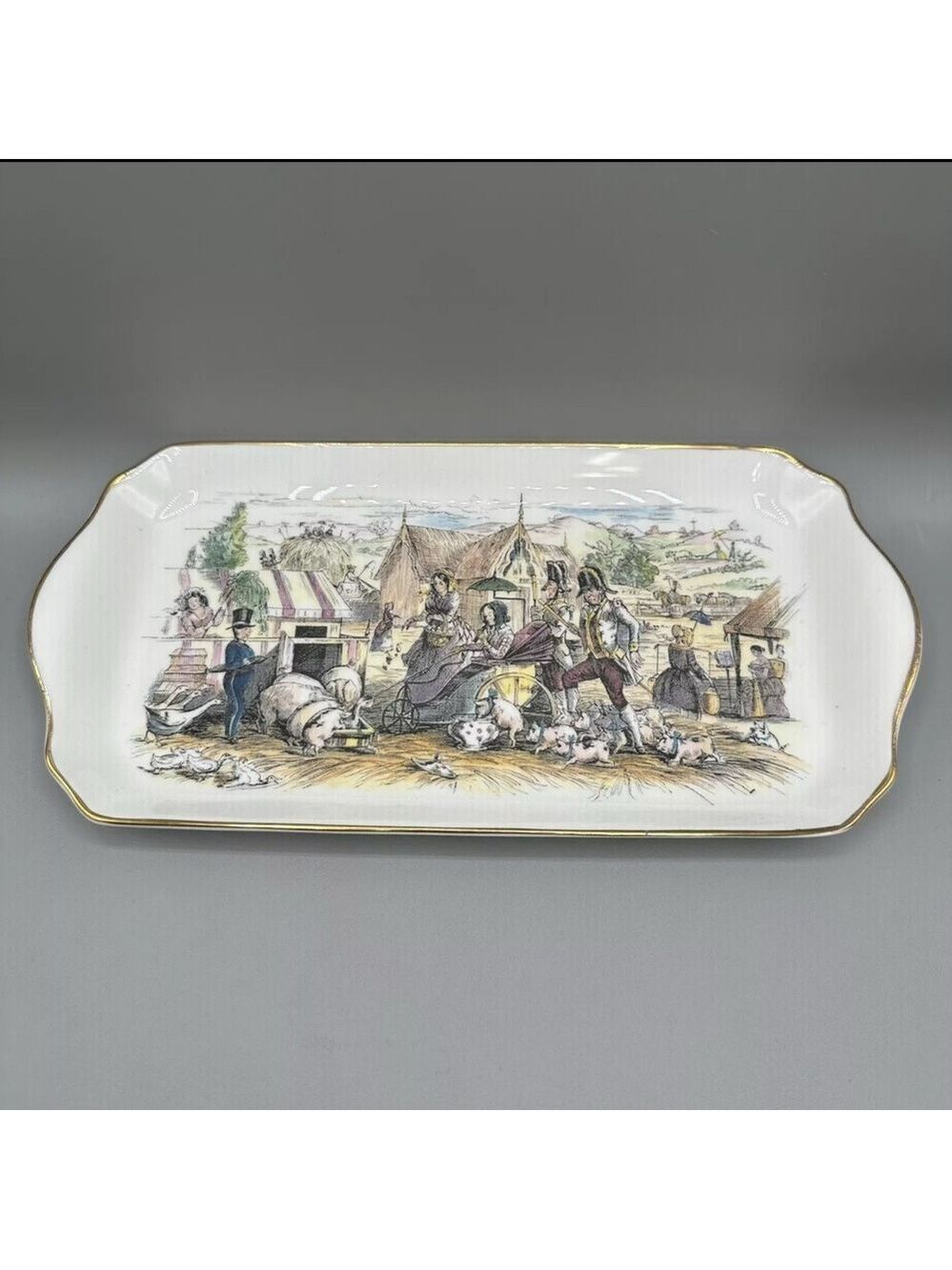Coalport Punch Bone China Publications Sandwich Plate